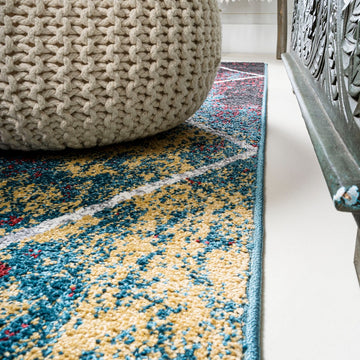Cole Minimalist Diamond Trellis Area Rug